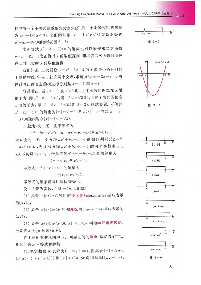 沪教版高中高一数学上册一元二次不等式的解法第1页