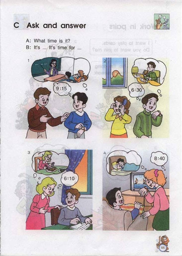 苏教版小学五年级英语下册A busy day第4页
