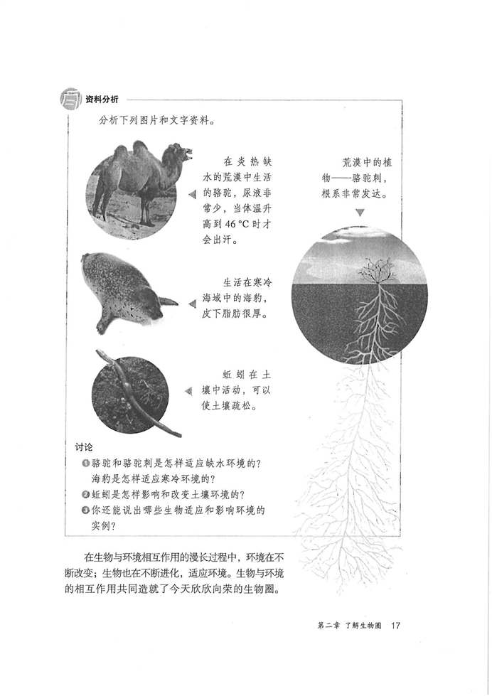 人教版初中初一生物上册生物与环境的关系第6页