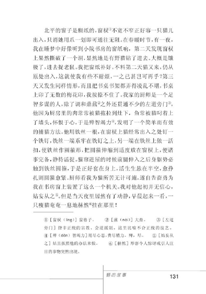北师大版初中语文初一语文上册猫的故事第2页