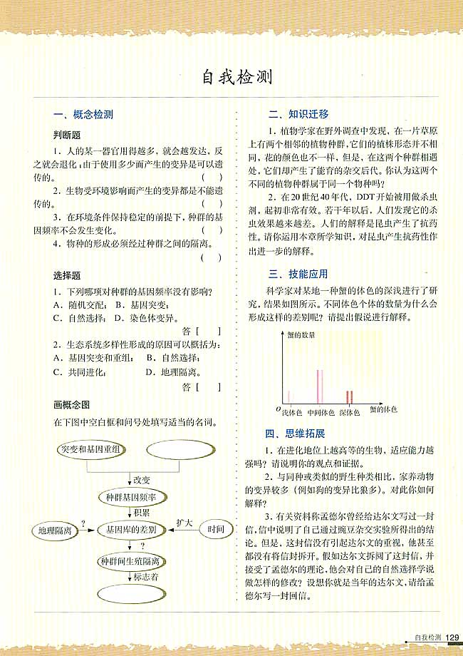 人教版高中高二生物必修2现代生物进化理论的主要内容第15页