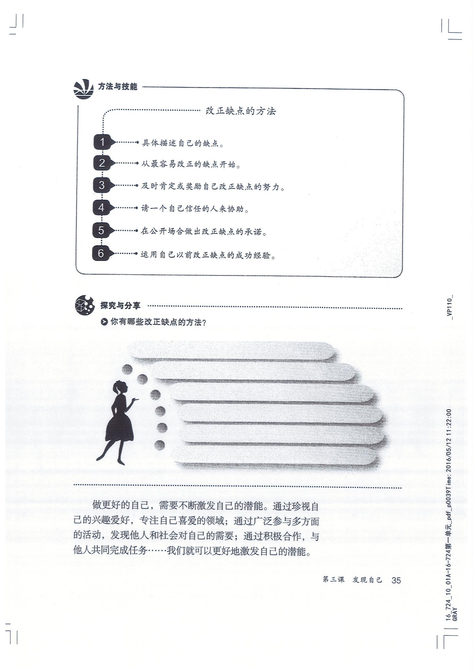 部编版七年级道德与法治上册改正缺点的方法第0页