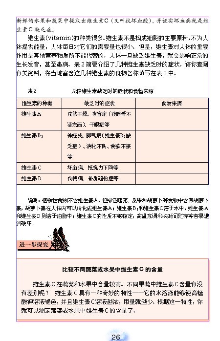 人教版初中初一生物下册食物中的营养物质第6页