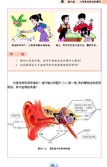 人教版初中初一生物下册人体对外界环境的感知第6页