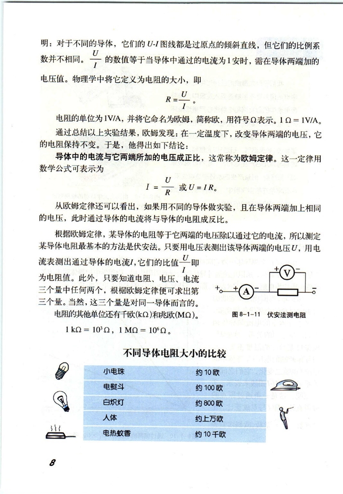 沪教版初中物理初三物理下册欧姆定律第4页