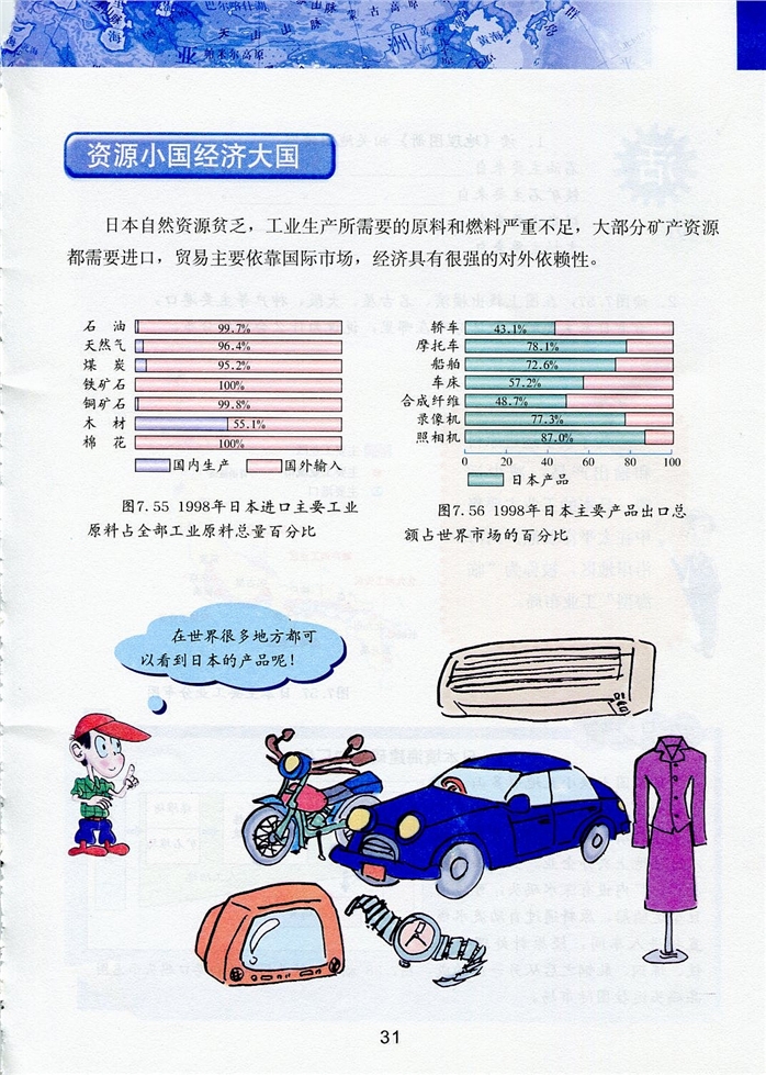 粤教版初中地理初一地理下册樱花之国-日本第3页