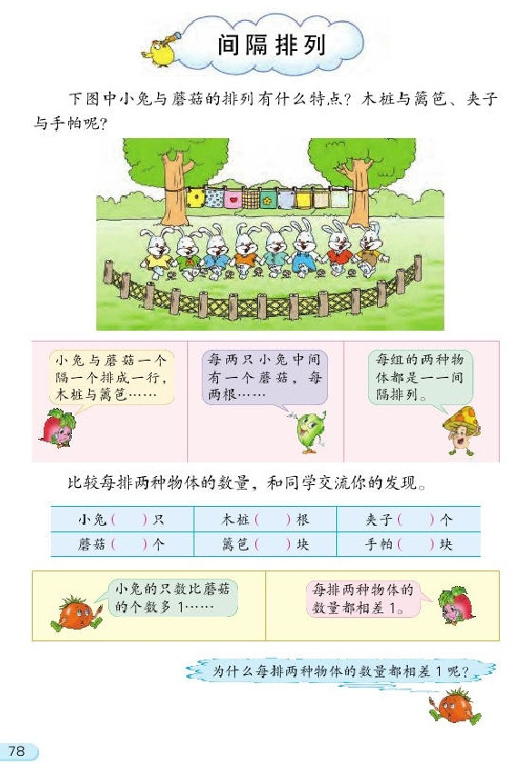 苏教版三年级数学上册间隔排列第0页