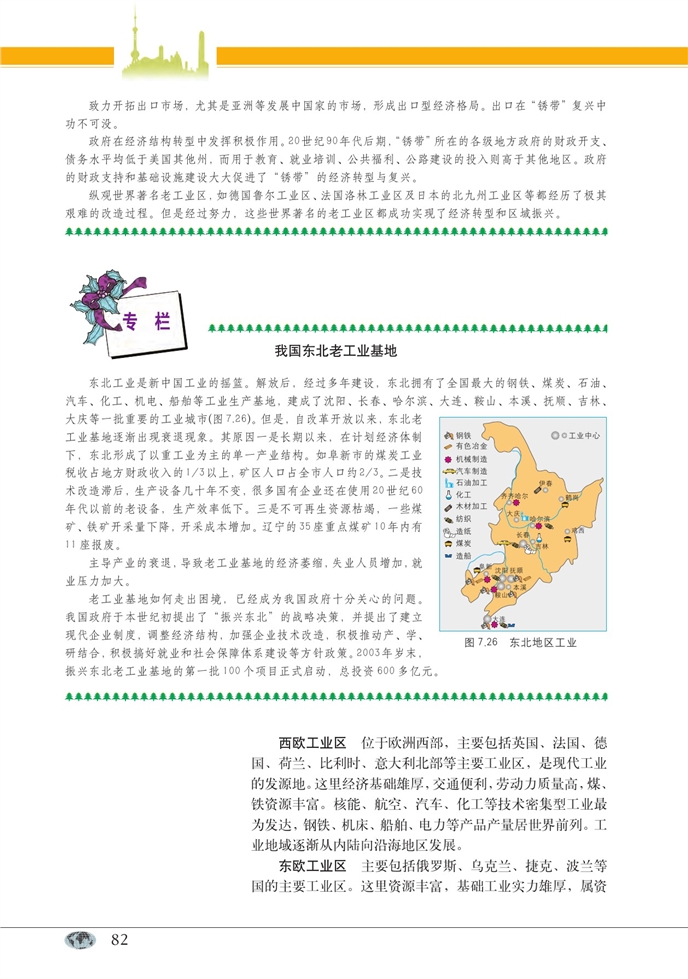 中图版高中高一地理第二册工业区位于工业区第7页