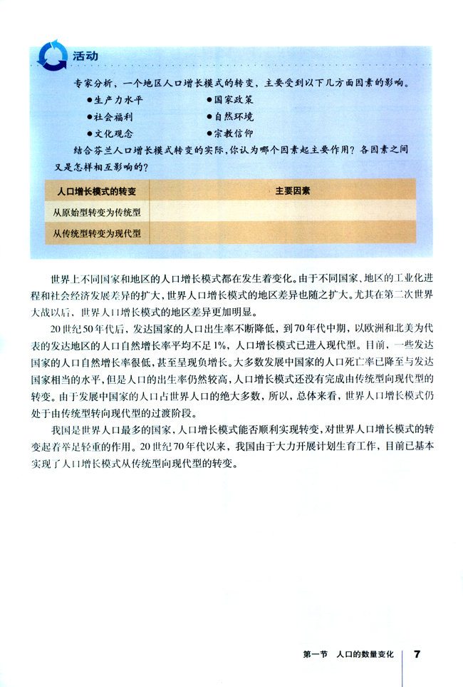 人教版高一地理必修2人口增长模式及其转变第2页