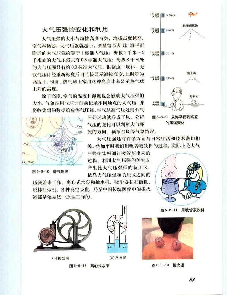 沪教版初中物理初三物理上册大气压强第3页
