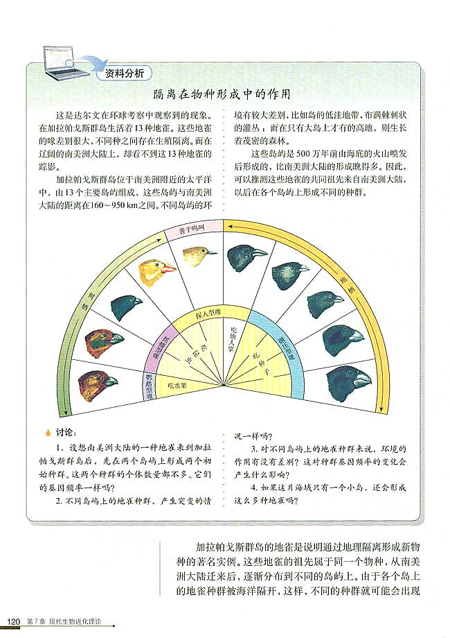 人教版高中高二生物必修2现代生物进化理论的主要内容第6页