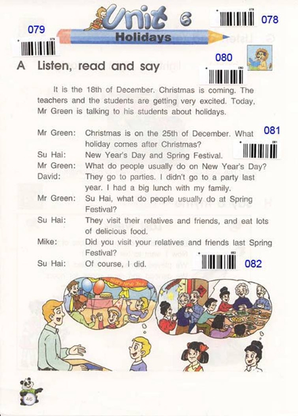 苏教版小学六年级英语上册Holidays第0页