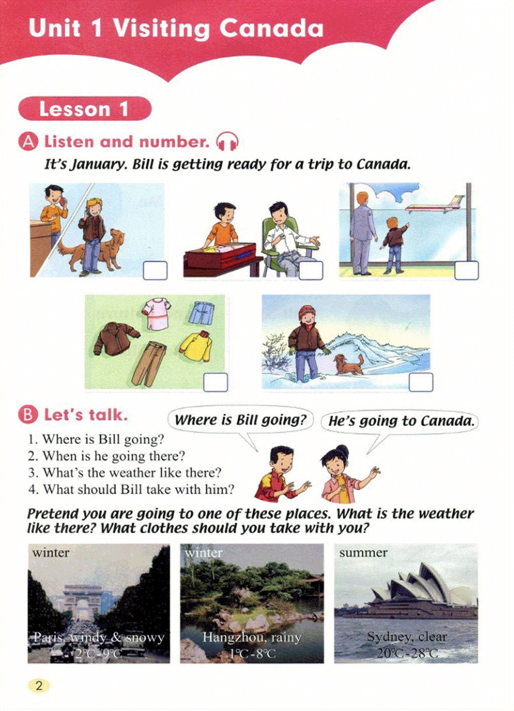 部编版六年级英语下册Unit 1 Visiting Canada第0页