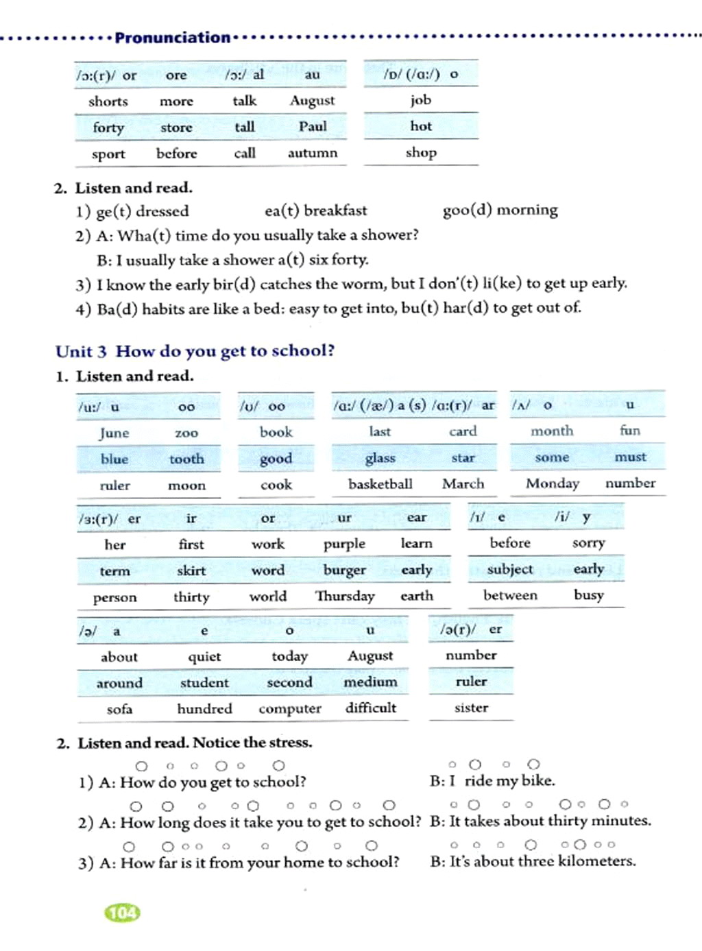 部编版七年级英语下册Pronunciation第7页