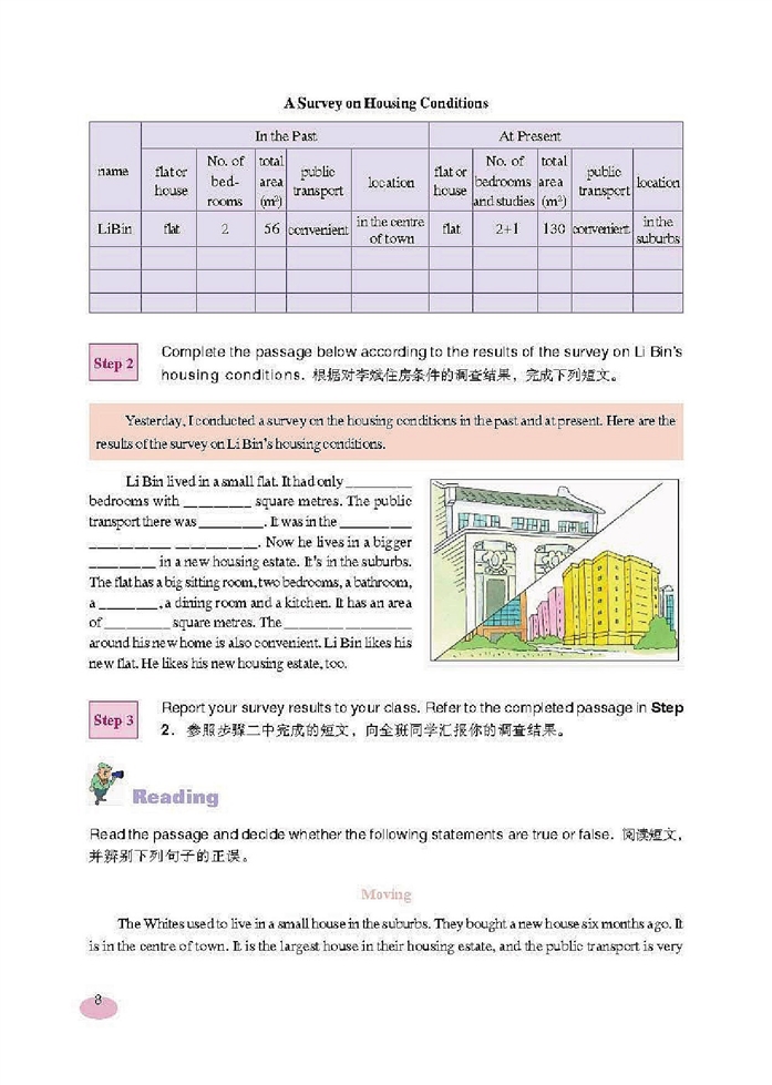 新世纪版初中英语初一英语上册Choosing a Flat第6页