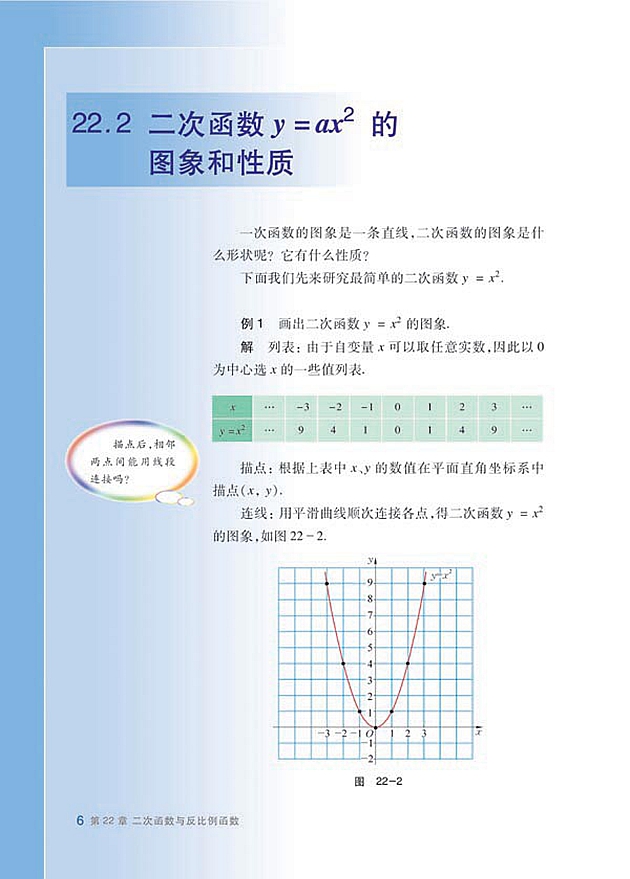 沪科版初中数学初三数学上册二次函数y=ax^2的图像和性…第0页