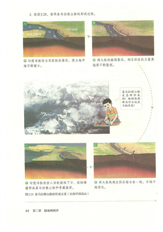 2012部编版七年级地理上册六大板块分布示意图第2页