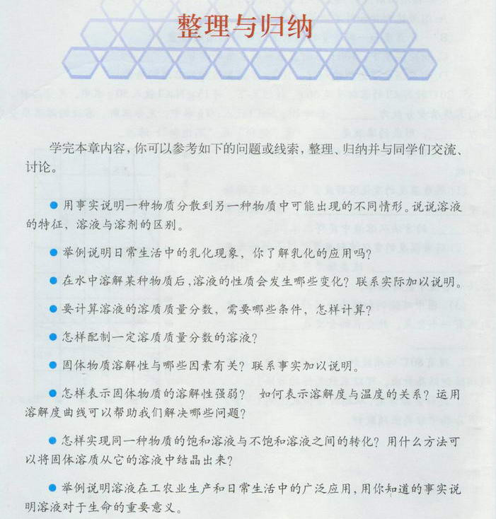 沪教版初中化学初三化学下册整理与归纳第0页