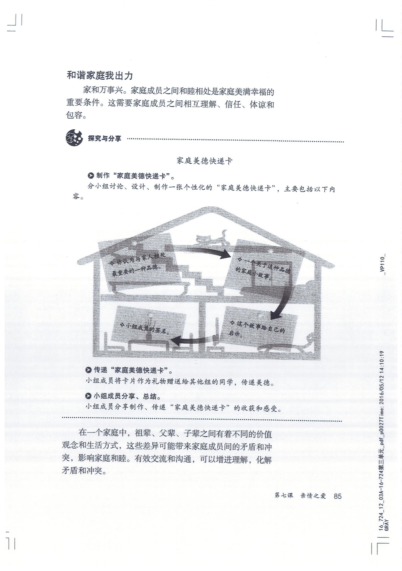 部编版七年级道德与法治上册和谐家庭我出力第0页