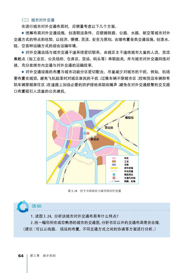 人教版高三地理选修4(城乡规划)城乡规划中的交通运输业布局第4页