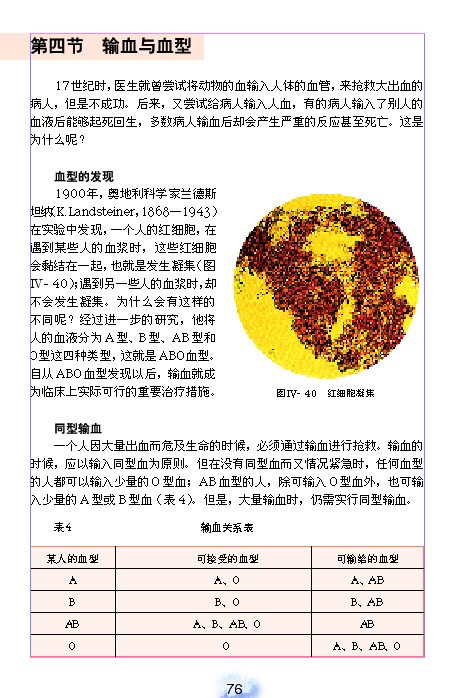 人教版初中初一生物下册输血与血型第0页