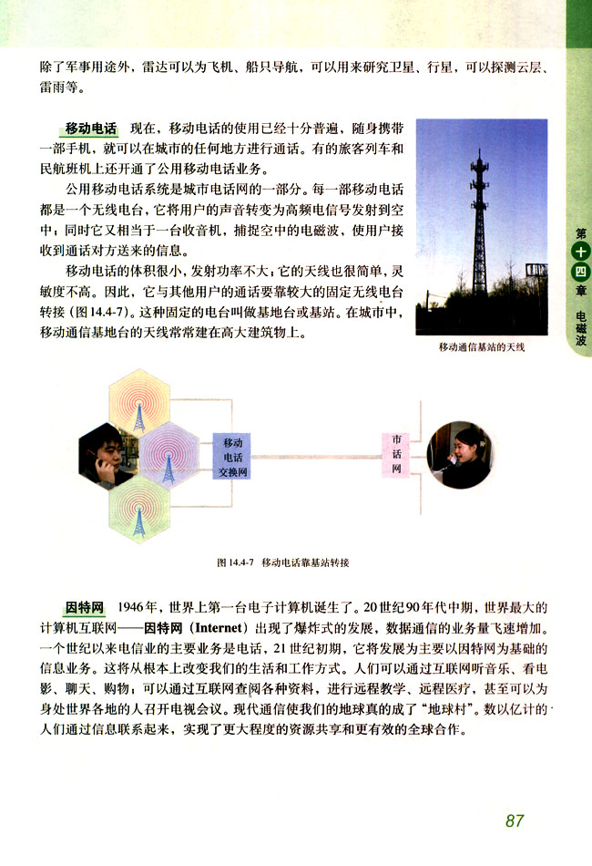 人教版高三物理选修3-4电视 雷达 移动电话第0页