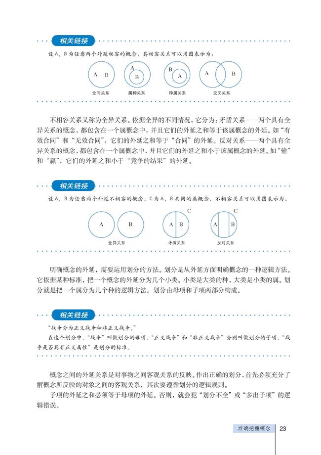 高三思想政治选修4(科学思维常识)外延“有哪些”第1页