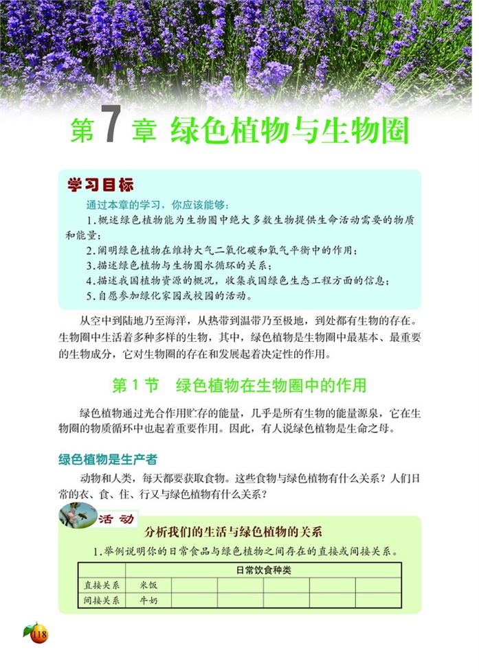 北师大版初中生物初一生物上册绿色植物与生物圈第0页