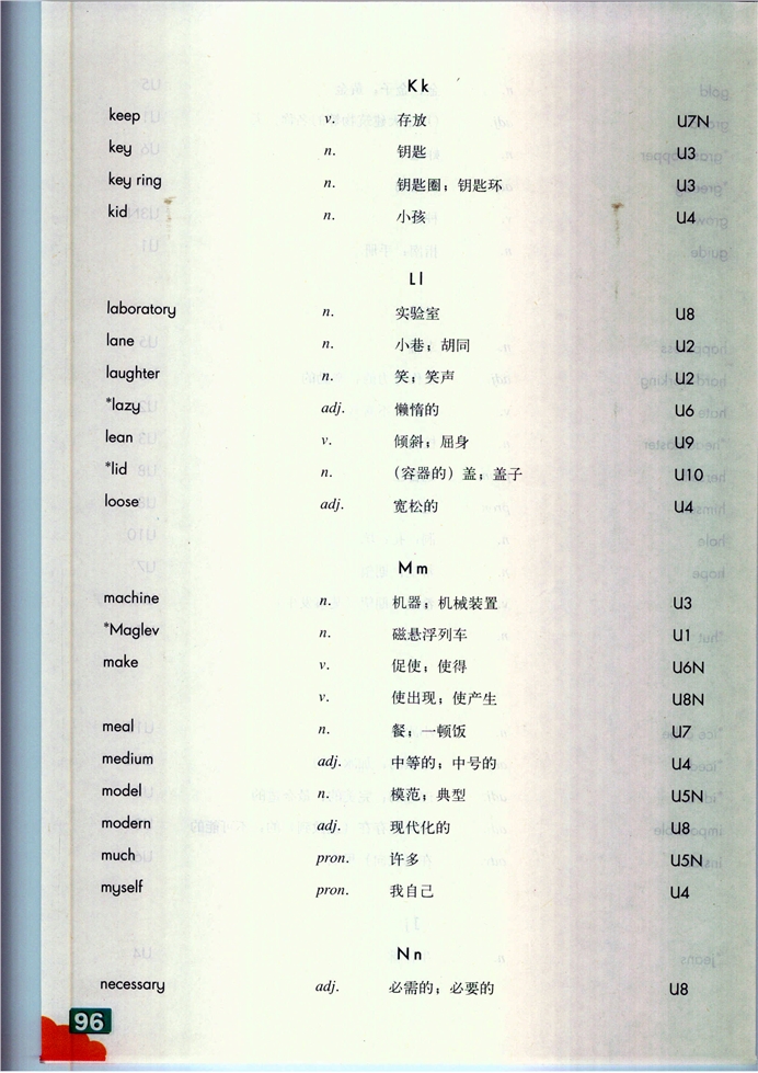 牛津上海版初中英语初一英语下册Word bank第5页