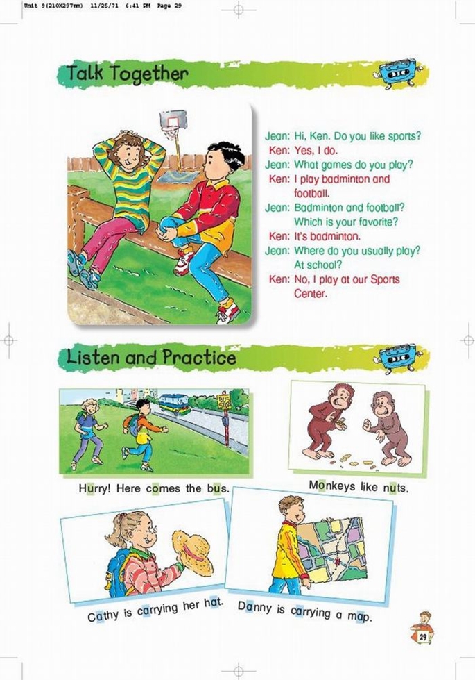 北师大版小学五年级英语下册A football…第4页
