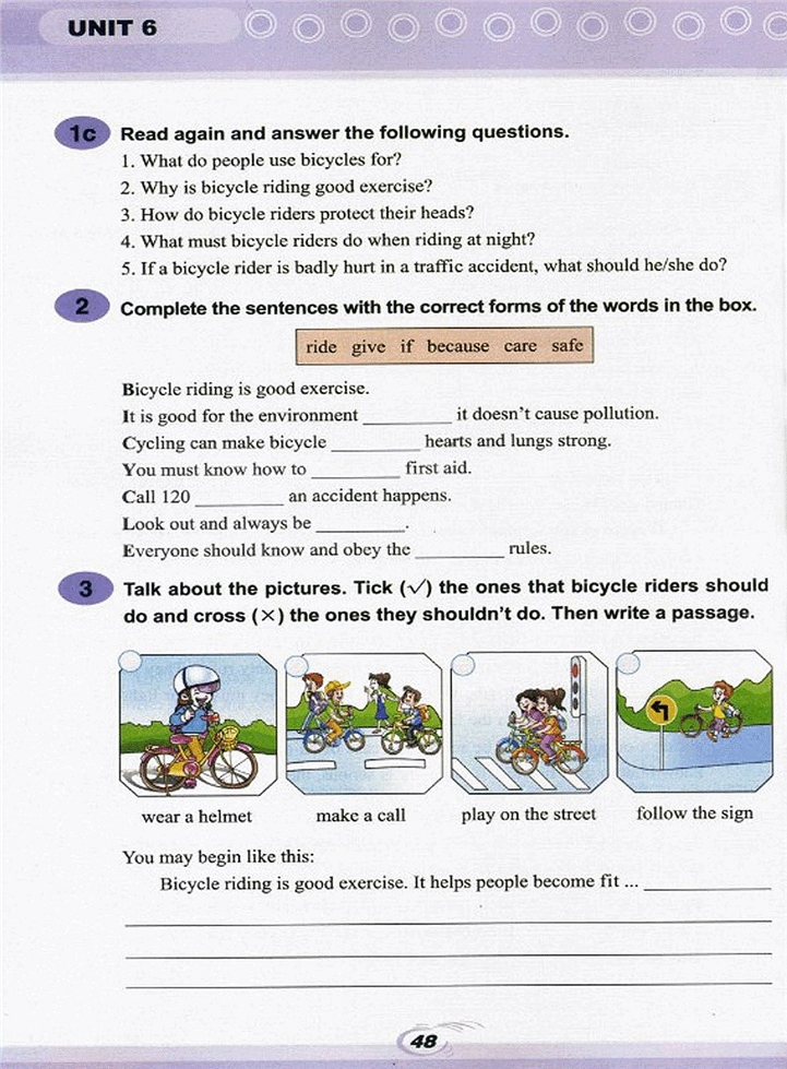 仁爱版初中初二英语下册Bicycle riding …第5页