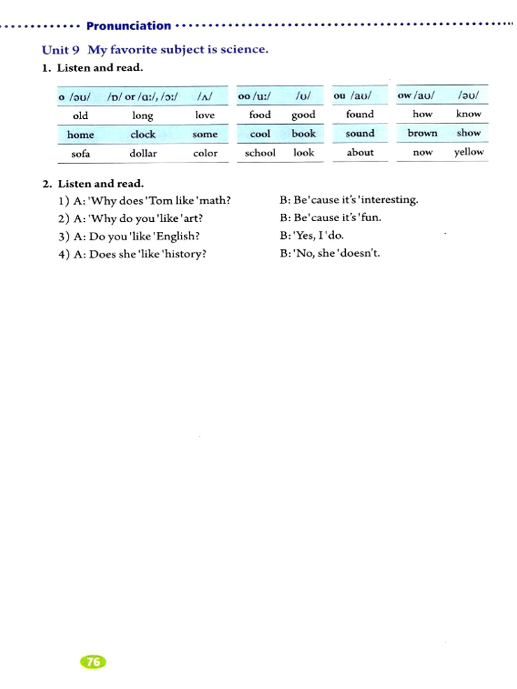 部编版七年级英语上册Phonetics第9页