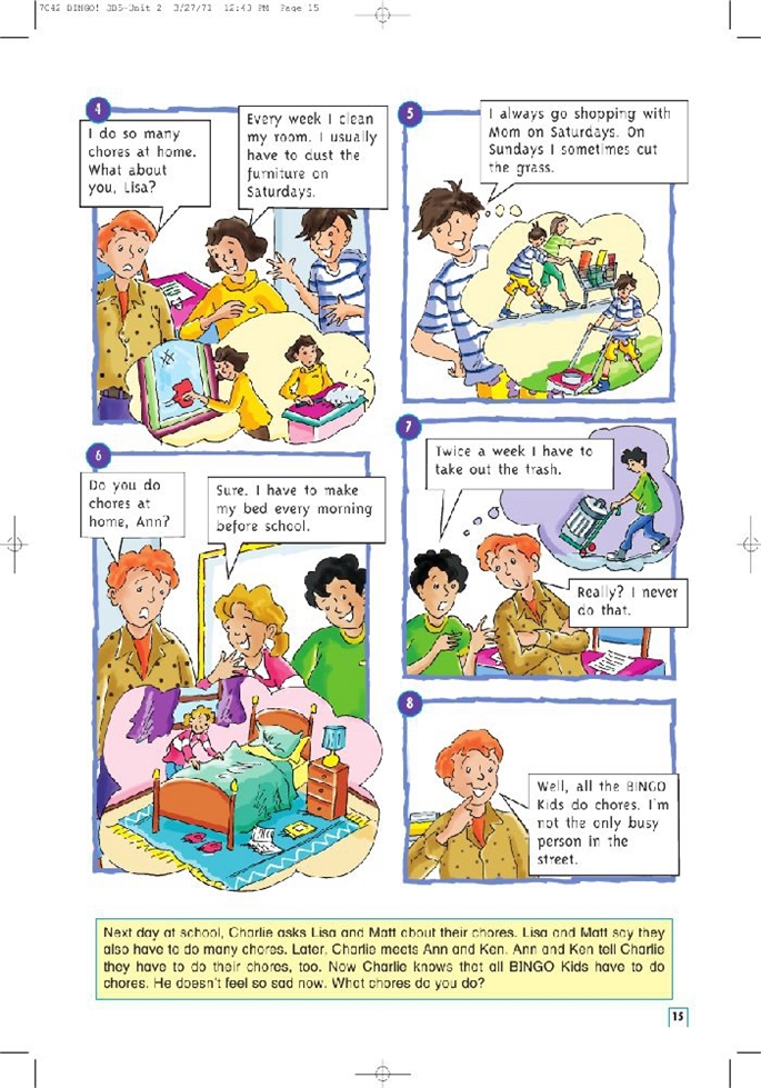 北师大版小学六年级英语上册Charlie’s chore…第2页