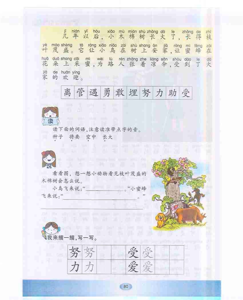沪教版小学一年级语文下册木棉树的种子第1页