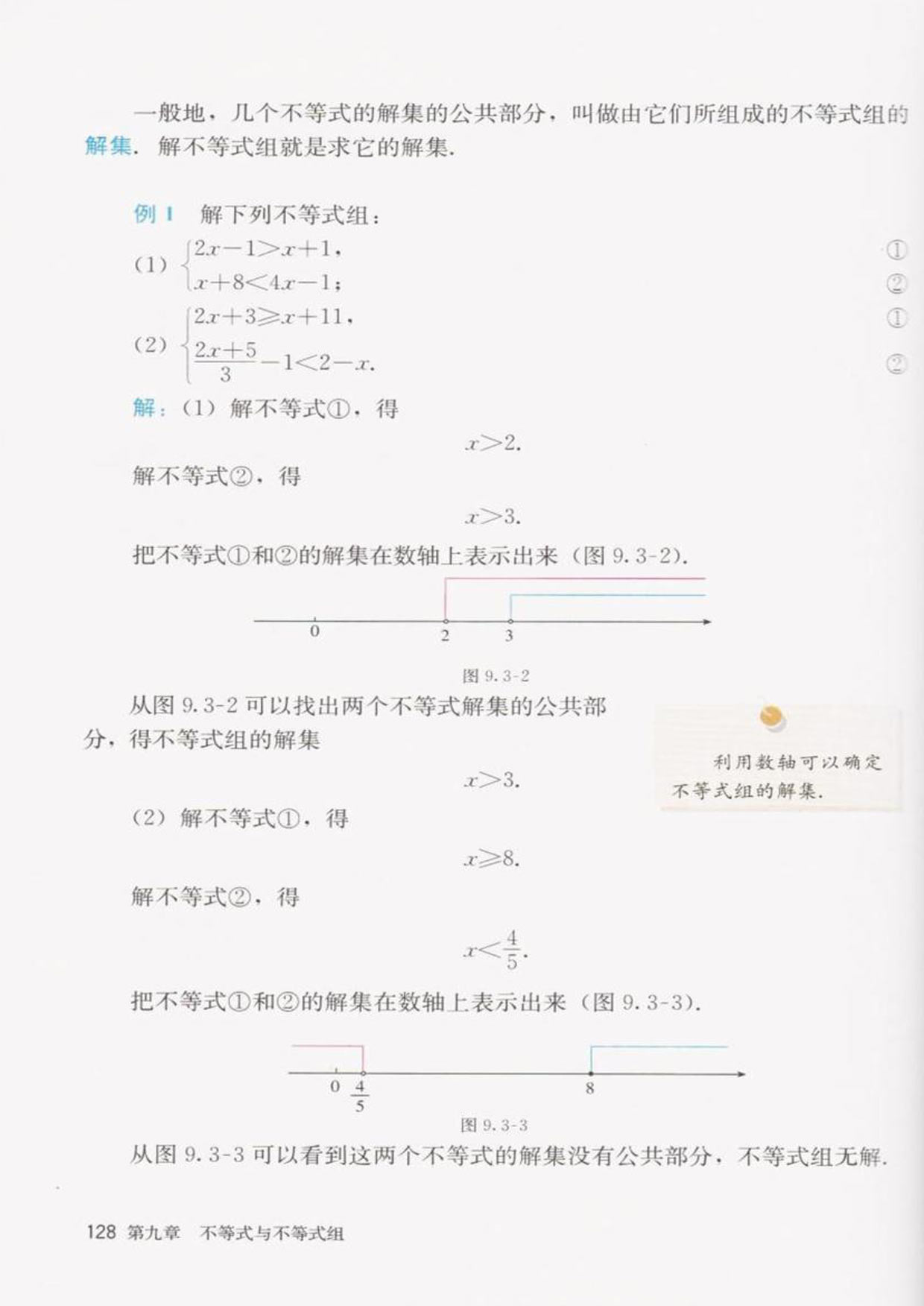 部编版七年级数学下册9.3一元一次不等式组第1页