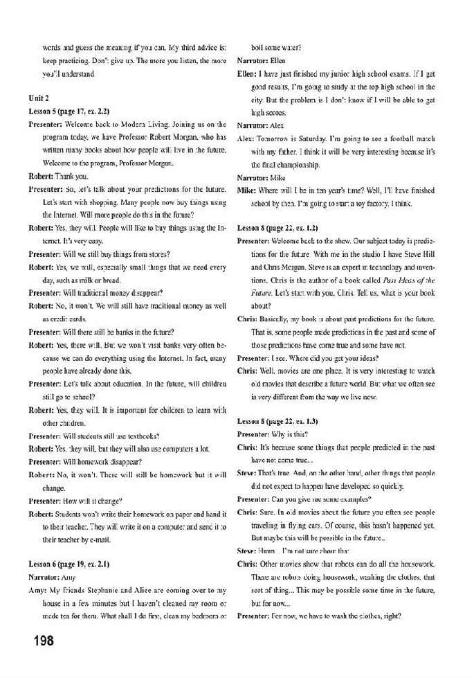 北师大版初中英语初三英语全册Tapescripts第1页