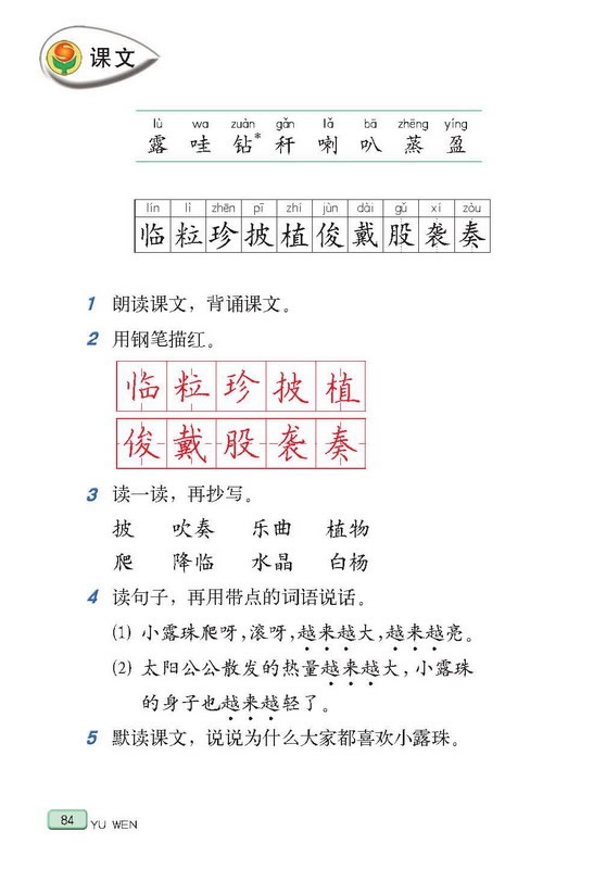 苏教版小学三年级语文上册小露珠第2页