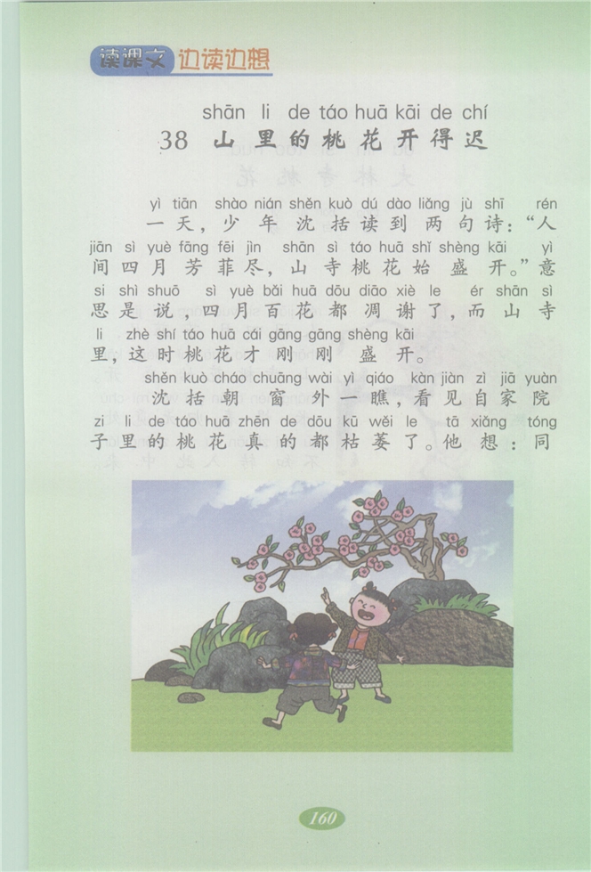 沪教版小学二年级语文上册山里的桃花开得迟第0页