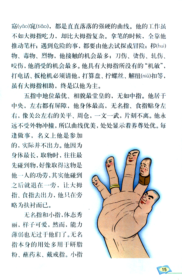 人教版六年级语文下册5* 手指第1页