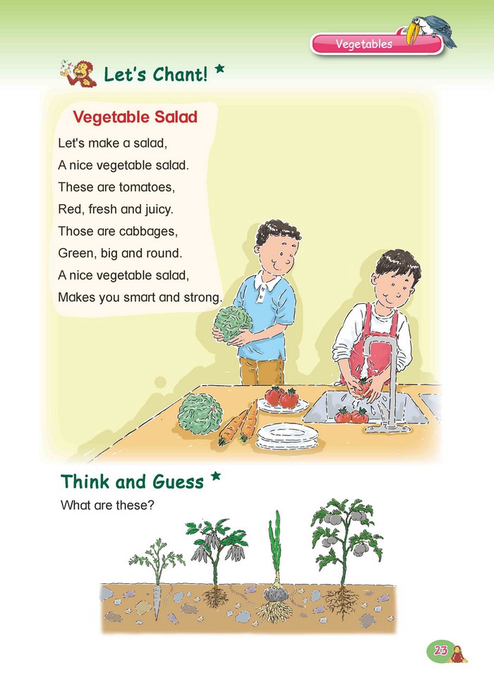 北师大版小学二年级英语下册Vegetables第10页