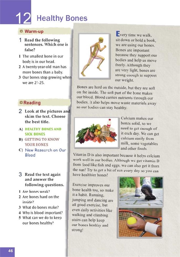 北师大版初中英语初二英语上册12 Healthy Bone…第0页