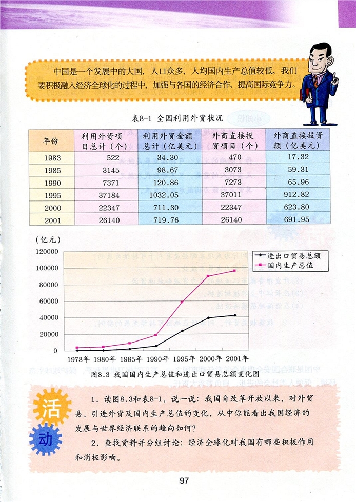 粤教版初中地理初二地理下册走向世界第3页