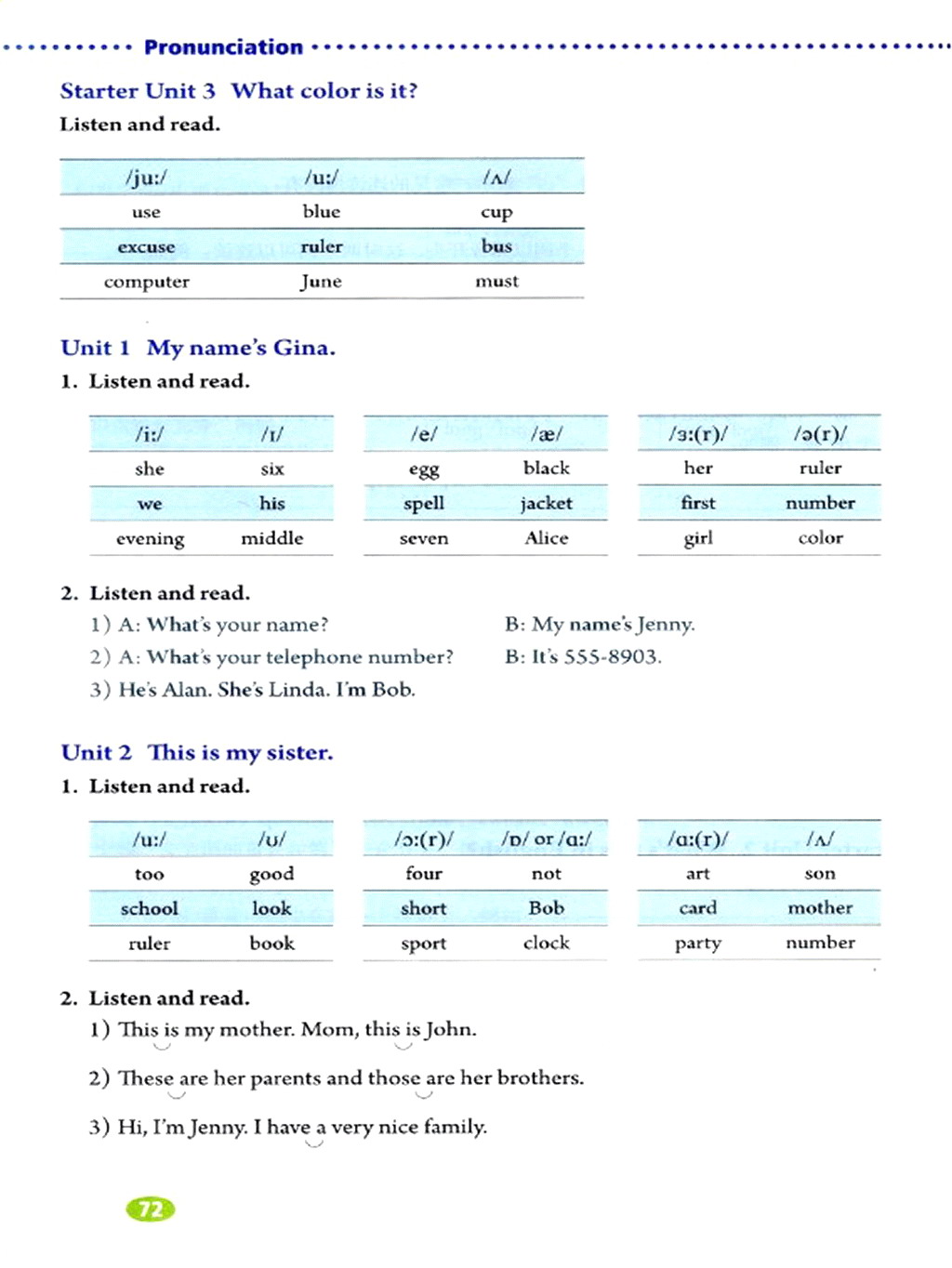 部编版七年级英语上册Phonetics第5页