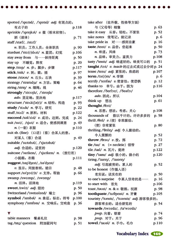 人教版初中英语初三英语全册Vocabulary Inde…第10页