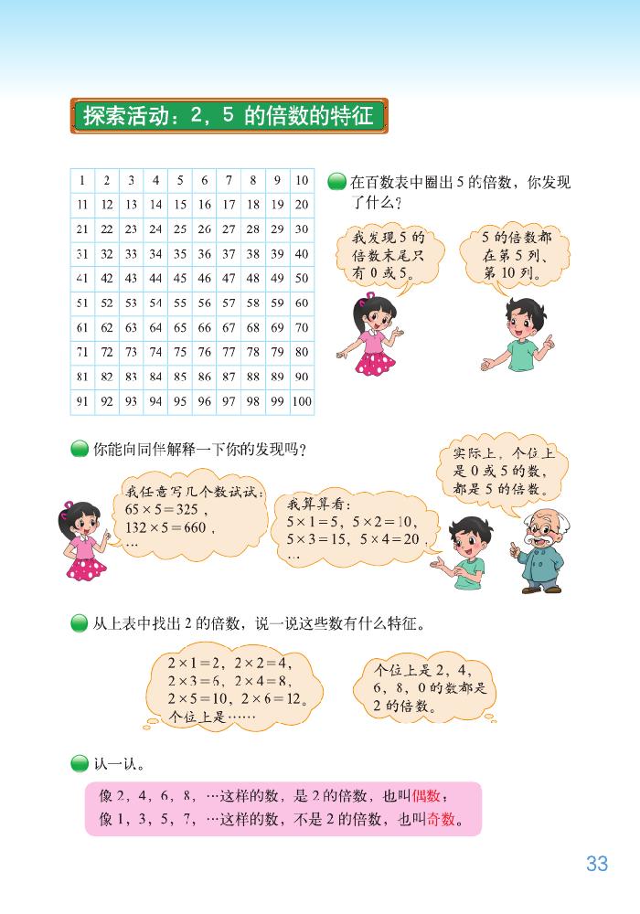 北师大版五年级数学下册三 倍数与因数第2页