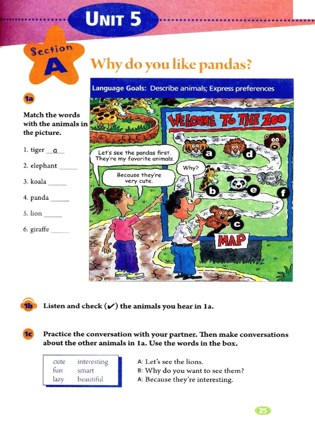 部编版七年级英语下册Unit 5 Why do you like pandas?第0页