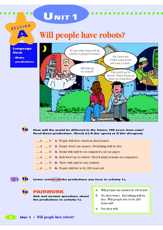 部编版八年级英语下册Unit 1 Will people have robots?第0页