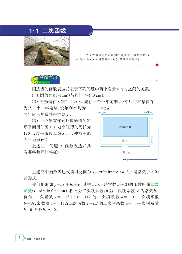 浙教版初中数学初三数学上册二次函数第0页