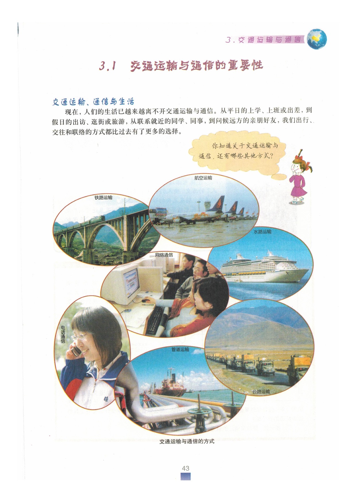 沪教版七年级地理下册1-3 交通运输与通讯第1页