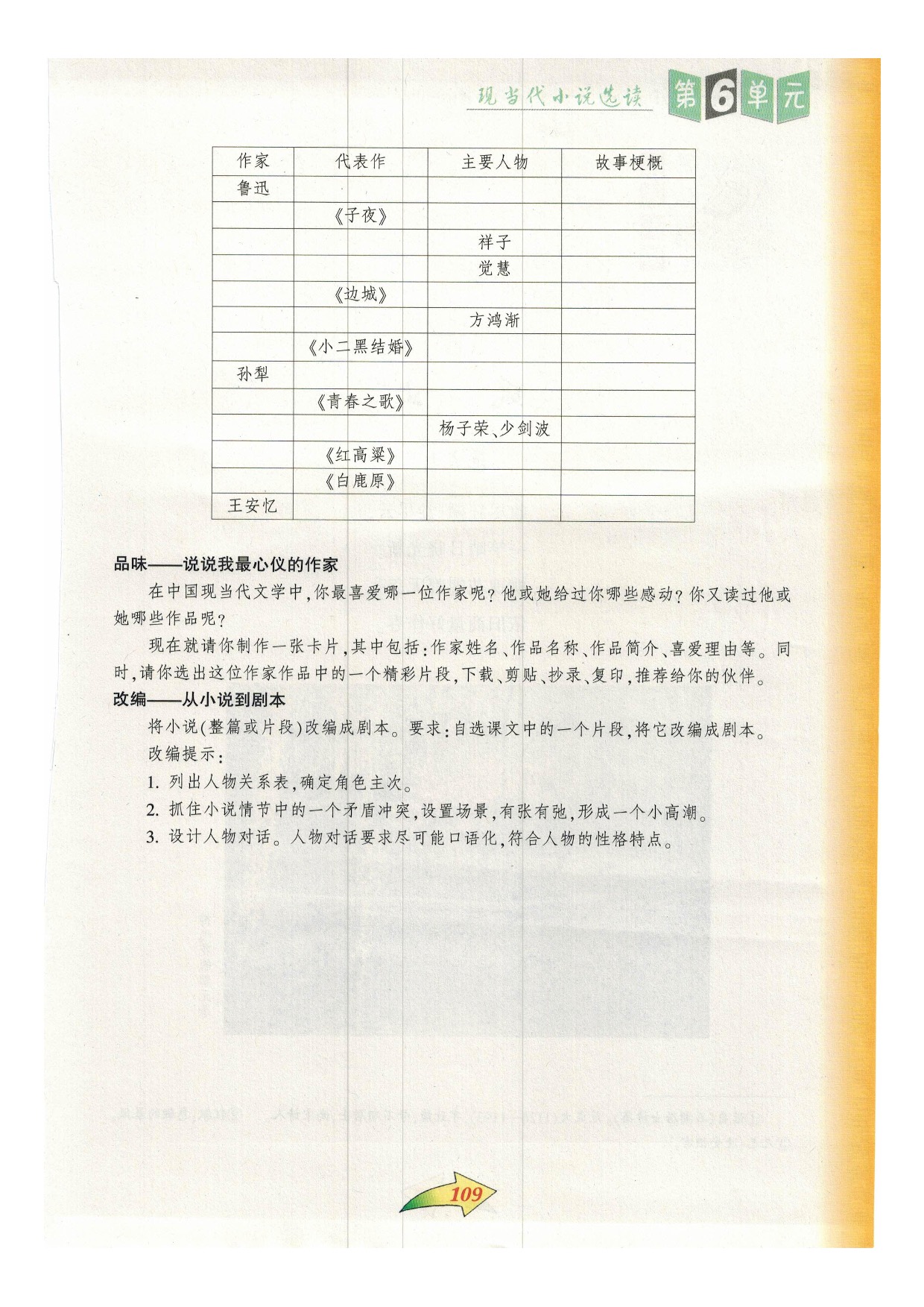 沪教版九年级语文下册综合学习第1页